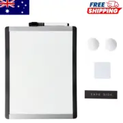 Mini Magnetic Whiteboard with Marker Erasable Desktop Message Board AU*