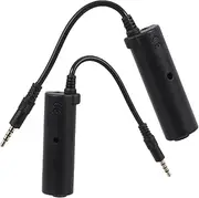 SWOOMEY 2pcs Guitar Effector Guitar Adapter Guitar Effects Interface Guitar Converter Device Guitar Cable Guitar Audio Interface Cable Guitar Accessories Guitar Amplifier Copper Wire Black