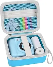 PAIYULE Kid Camera Case Compatible with Instant Camera for Kids Digital Video Cameras Storage Holder Bag for Girls Toddler Camera and Print Paper(Box Only) (Blue)