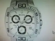 BULOVA MARINE STAR MEN'S WATCH CHRONO ALL S/S ORIGINAL SWISS 96G63