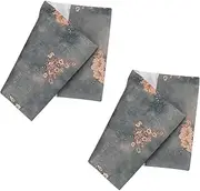HORIALENCE 2Pcs Fabric Book Covers Hardcover Book Sleeve Protector for Notebooks Planners Unique Floral Design Artisan Craftsmanship Comfortable Touch