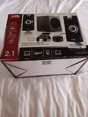 Cyber Acoustic Powered Speaker System CA 3080, 3 Piece Sub Woofer System