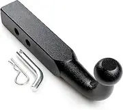 JEEFHO Pickup One Piece Without Welding Trailer Hitch Ball Mount with 2-inch Ball & Hitch Pin, Fits 2-inch Receiver, Pickup Universal Refitting Trailer Hook Solid Towing Hook Trailing Arm