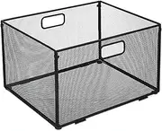 IOIUSKKU Metal Mesh Hanging File Box A4 Size File Storage Solution Letter Sized Metal Mesh File Crate Iron Suspension Files A4, C