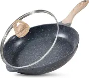 Nonstick Frying Pan Skillet with Lid, 12.5 Inch Saute Pan Non Stick, Egg Pan Che