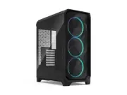 Fractal Design Meshify 3 RGB ATX mATX Mid Tower PC Case - Black Chassis with Lig