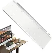Glass Whiteboard | Small Glass Dry Erase Board - Desk Organizer with 3 Markers, Whiteboard Pad Computer Keyboard Stand for Home School Supplies