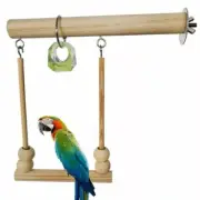 Bird Swing Wooden Parrot Cage Perches Stand Tree Branch Pet Budgie Hanging