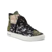 SUN STONE Mens Green Camouflage Colorblock Patchwork Cushioned MesaM Sz 10 M