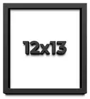12x13 Shadow Box Frame Black | 1 inches Deep Real Wood Contemporary Shadowbox Di