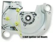 Stihl OEM TS400 Crankcase (02-2002+, 3-Bolt Ignition Coil) - 4223-020-2600