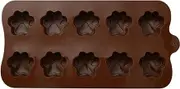Cat Paw Chocolate Mold - Cat Paw Mold,10 Cavity Flexible Baking Mold, Paw Print Silicone Baking Pan, Chocolate Soap Candle Tray Mold Maker