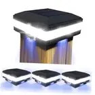 Solar Post Cap Light, 52 LEDs 160 Lumen Outdoor Solar Post Light Fits 4x4 5x5
