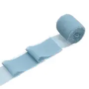 1 Roll Chiffon Ribbon, 1.5 Inch x 5 Yard Silk Ribbon, Blue