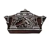 WOODEN BLOCKS STAMPS Doli Dulhan Design Hand Block Stamp Fabric Carved