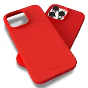 MERCURY Phone Cover Case Soft Feeling Jelly for iPhone 15 Pro Max - Red