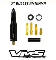VMS 3" BULLET ANTENNA BLACK FOR 14-16 HARLEY DAVIDSON ROAD KING W/ TOUR-PAK
