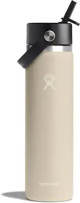 Hydro Flask 24 Oz Wide Flex Straw Cap Oat Colour Name:Oat Tan Style Name:24 Oz