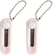 2 PCS Pink Folding Scissors Safe Portable Travel Scissors Foldable Telescopic Cu