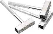 Keadic 3pcs Grinding Wheel Dresser with Flat Diamond Coated Surface, Silver Grinder Correct Dressing Tool for Truing Grinding Deburring Wheels Bench Grinder