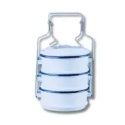 Pinto Lunch Box Thai Food Carrier Container Bento Enamelware Traditional Vintage