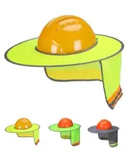 Hard Hat Sun Shield, Mesh Sunshade, Visor, Neck Shade 1 Pack Yellow