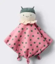 Cloud Island Ladybug Baby Plush Security Blanket Pink Polka Dot Infant 12x12 NEW