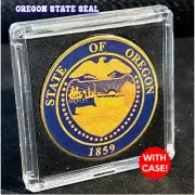 OREGON State Seal (OR) 1859 Colorized Collectible Challenge Coin WITH CASE! NEW!