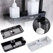 Pole Shower Caddy Tray Holder Shower Storage Rack Organiser Bathroom Shelf BK