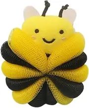 Bath Loofahs For Kids | Gentle Cleanse Scrubber With Bee Design | Cleaning Body Brush, Body Scrubber Shower Balls For Bath Men And Women