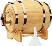 InGenious Mini Wooden Whiskey Barrel Decanter | Miniature Spirit Keg with Stand