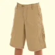 VOLCOM Sortie Cargo Walk Shorts Dark Khaki Tan NEW Big Youth Sz 10 Waist 25