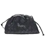 【BOTTEGA VENETA 寶緹嘉】經典編織小牛皮手拿/斜背包(迷你-黑色585852-VCPP1-8803)