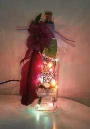 Wine Bottle Light / Nightlight - Captain Morgan Coconut Rum with Multi Lights