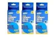 6PCE Dryer Balls Reusable Dryer Balls Replace Laundry Drying Fabric SoftenerBall