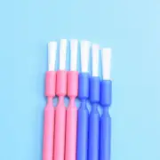 Dental Disposable Micro Applicator Brush Bendable Long Shank Brush Pink Blue