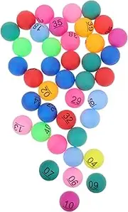 Sosoport 40pcs Colorful Bingo Balls for Party Supplies Numbered Plastic Sorting Balls for Gatherings Events Vibrant Party Favors for Bars Birthdays