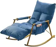 FYNBSSA Glider Rocker Chair Living Room Lounge Chair with Storage Pocket,Soft Cushion Bedroom Rocking Chair,Technology Cloth Rocking Chair