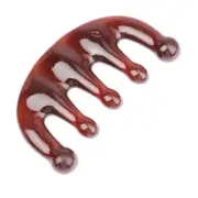 Five Teeth Meridian Massage Comb Resin Big Teeth Head Acupoint Therapy Artifact
