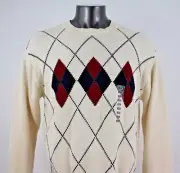 NEW Dockers Men's Argyle Pullover Crewneck Sweater Size M