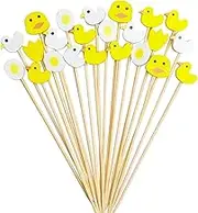 Mini Skewers for Appetizers, Sandwich Picks, Toothpicks for Kids, Charcuterie Boards Accessories Sticks, Food Picks for Appetizers, Cupcake Decorations, Cocktail Skewers for Fruit Kabobs (100 Pcs)