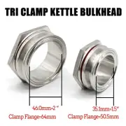 Stainless Steel SS304 1.5"/2" Tri Clamp Kettle Bulkhead Weldless Bulkhead 1PCS