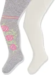 [Playshoes] Girl's Rosen und Uni mit Komfortbund Tights