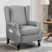 1x ALFORDSON Recliner Chair Fabric Grey