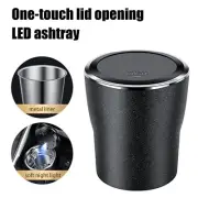 Car Ashtray With Lid | Smokeless Ashtray With LED Light | Mini Car Trash Can
