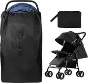 Lishang Travel Stroller Bag for Airplane Pram Cover Buggy Travel Bag Waterproof Gate Check Bag Pushchair Cover Storage Bag for Baby Child Kids Infant Strollers Large Portable, Black, Travel Stroller