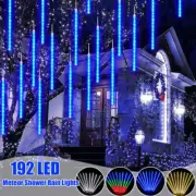8Tubes 192LED Meteor Shower Rain Lights Tree Lamp Garden String Light Xmas Decor