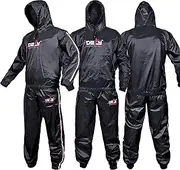 DEFY Heavy Duty Sweat Suit Sauna Exercise Gym Suit Fitness, Weight Loss, Anti-Rip, with Hood
