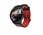 1.3-inch Smart Bracelet Bluetooth Full-screen Touch Metal Appearance Watch for Heart Rate Blood Pressure Sleep Monitoring-Red
