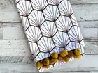 Geometric mustard yellow modern farmhouse style cotton tea towel